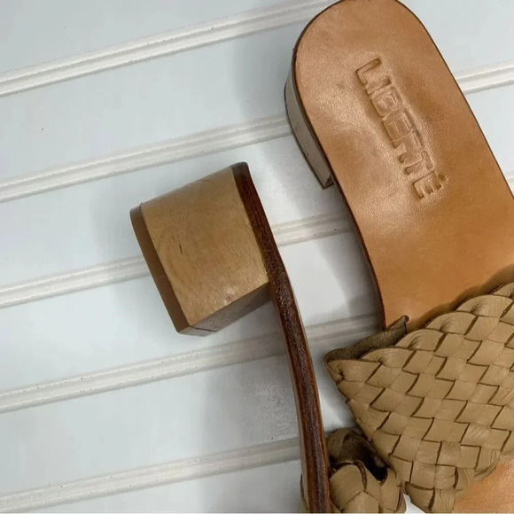 Liberte Santorini Woven Mule Leather Block Heel - Picture 6 of 12